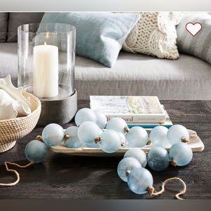 Pottery Barn | Handcrafted Sea Glass Beaded Garland | NEW